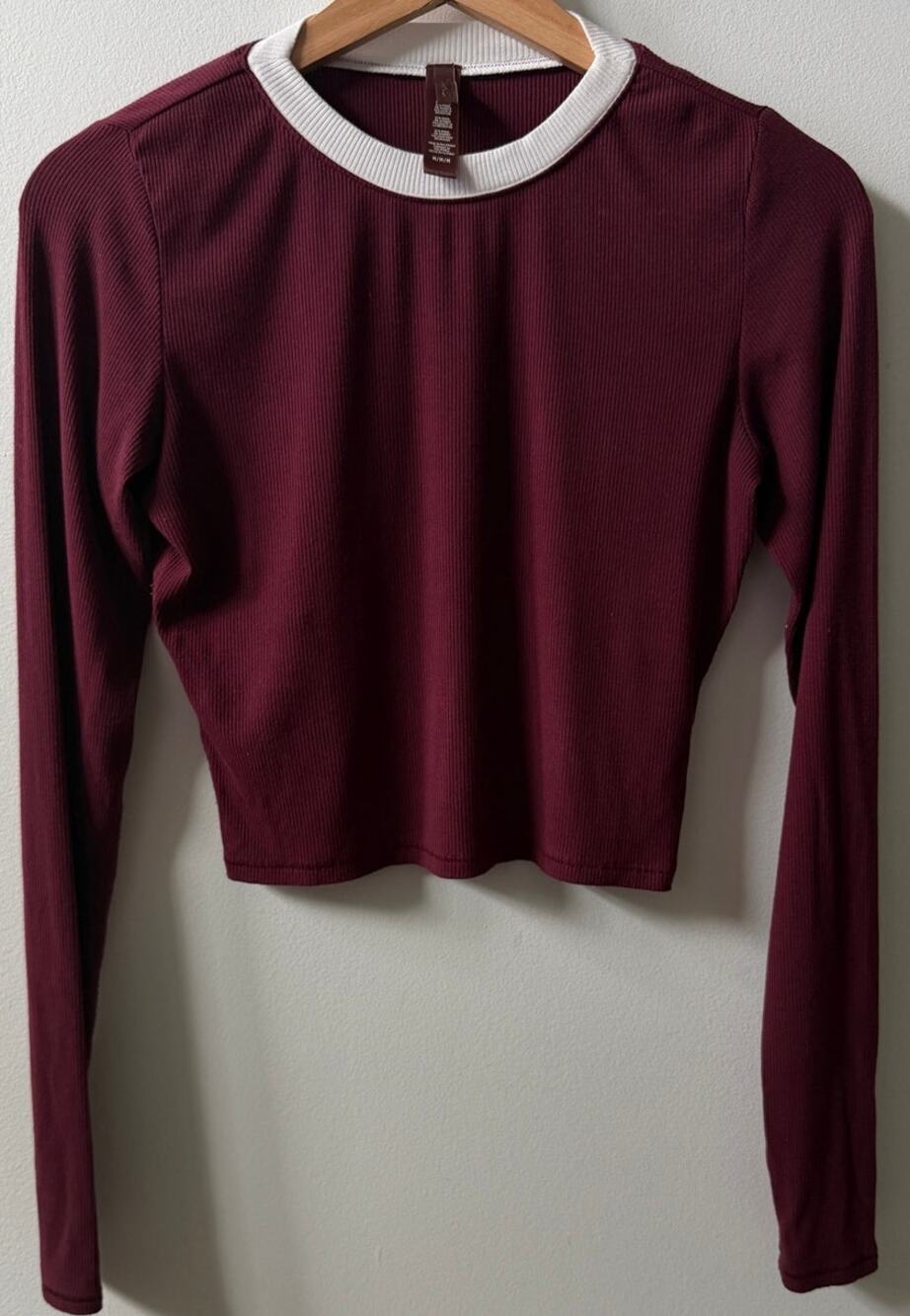 SKIMS Ringer Long sleeve top women's size medium